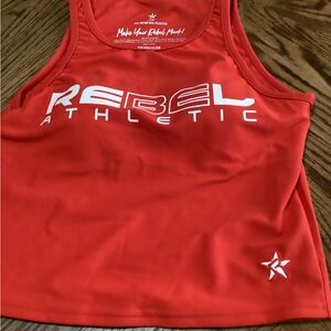 Rebel Athletic Women's Red Longline Sports Bra Adult Medium